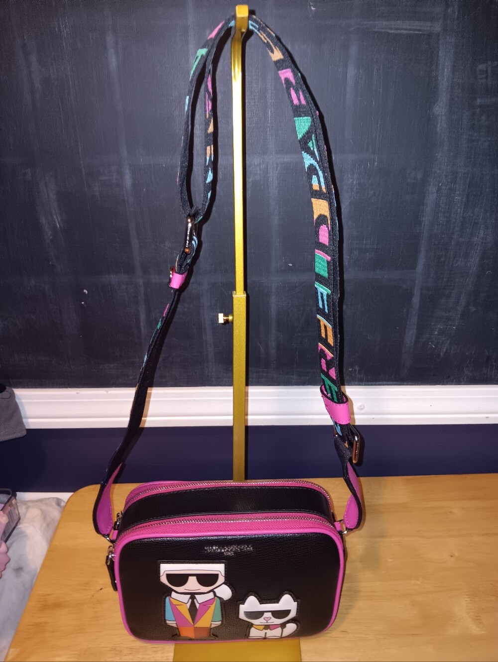 Karl Lagerfeld Maybelle Leather Camera Crossbody Bag